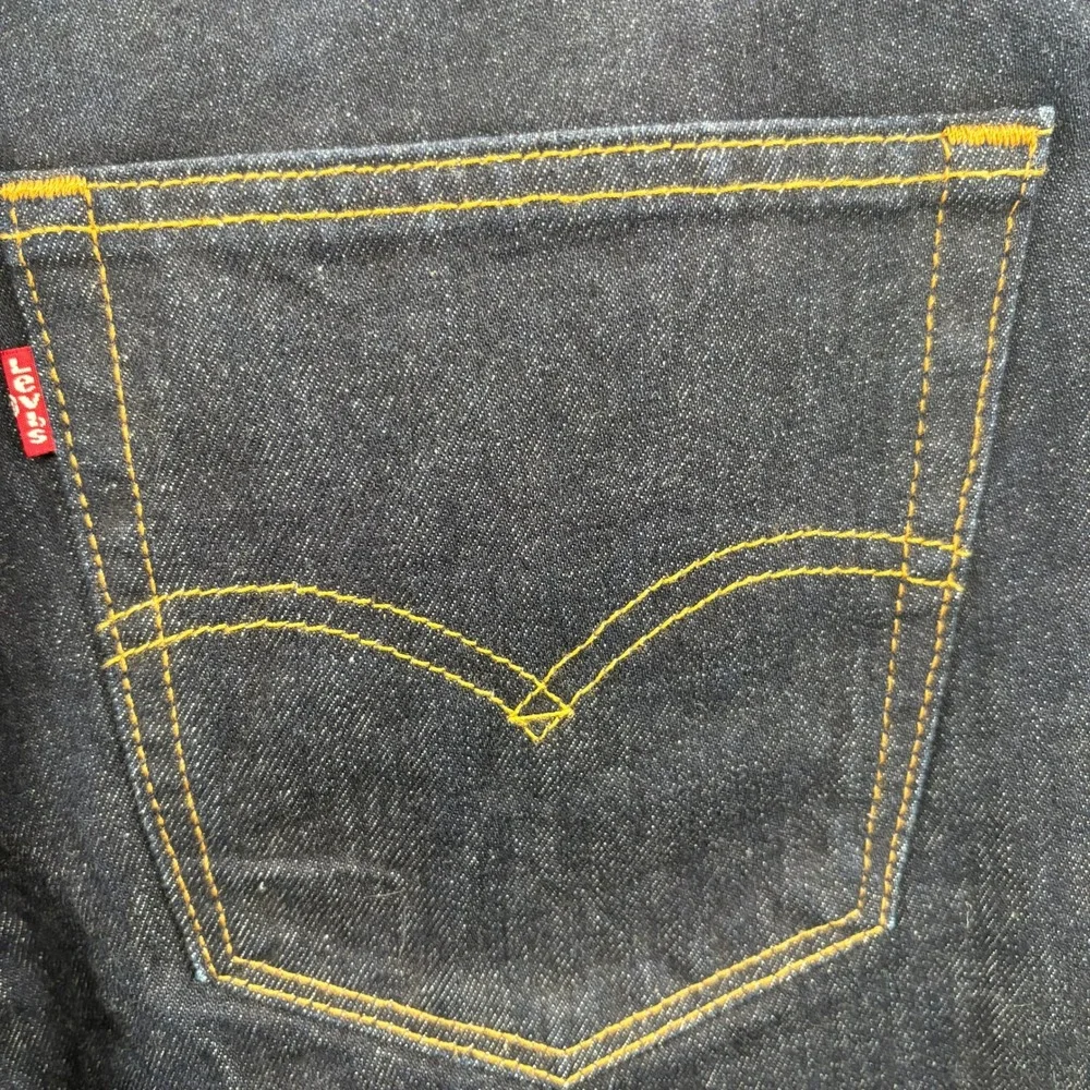 Levis 505 Regular Fit Jeans Mens 34x30 Dark Wash Straight Leg Denim Pants